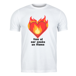 CAMISETA "COR ENCES EN FLAMA"