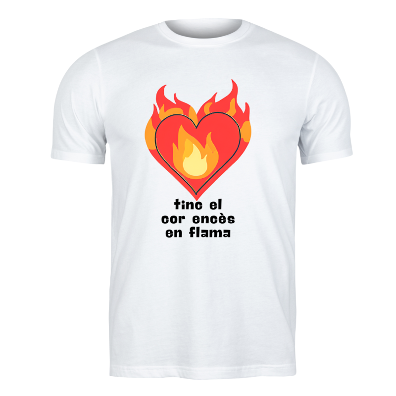 CAMISETA "COR ENCES EN FLAMA"