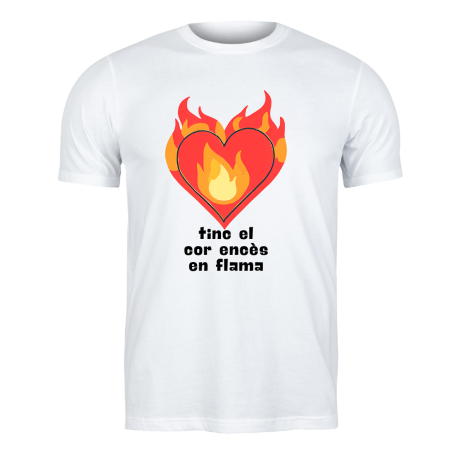 CAMISETA "COR ENCES EN FLAMA"